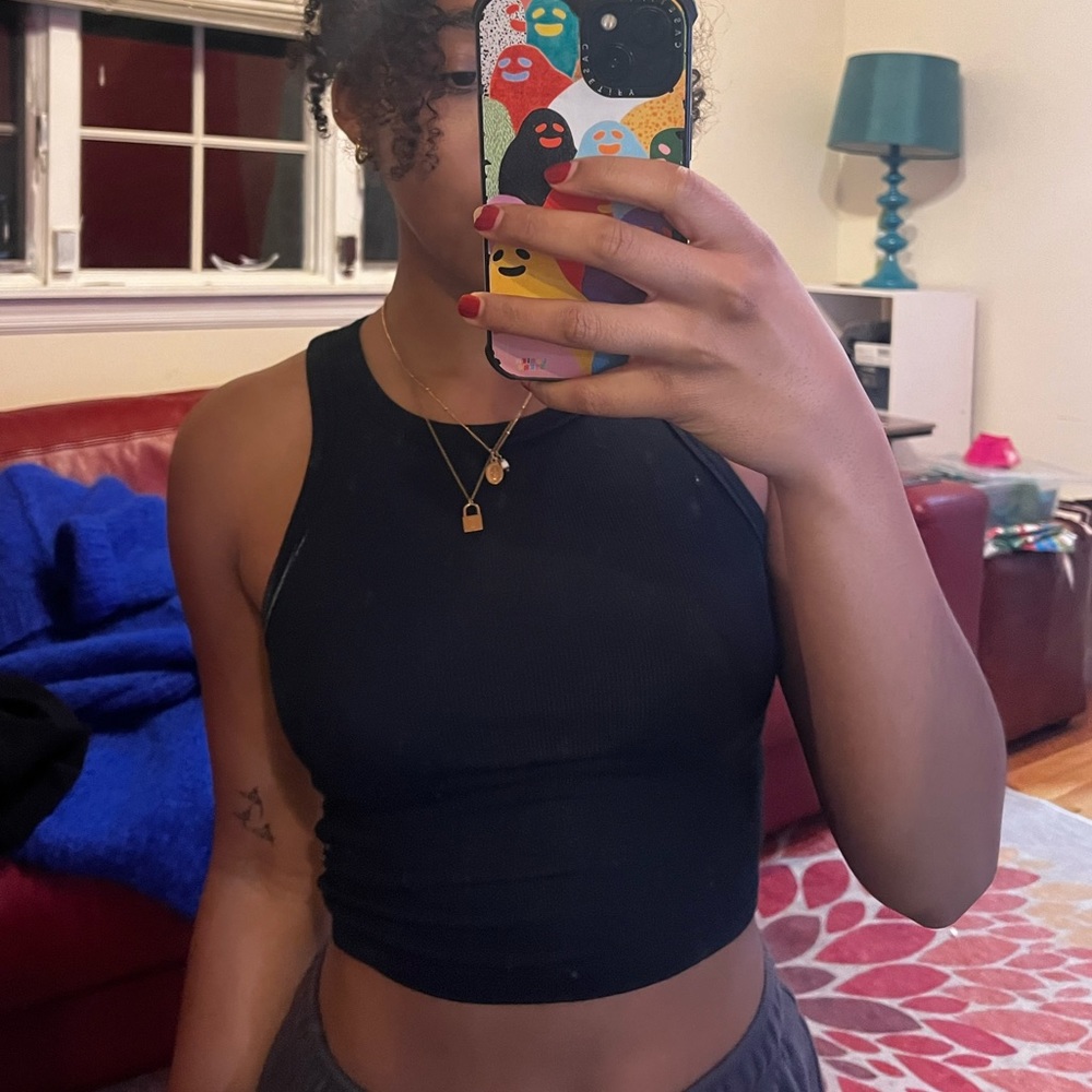 Aritzia Black Racerback Tank